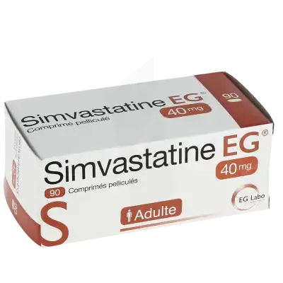 Simvastatine Eg 40 Mg, Comprimé Pelliculé à Nice