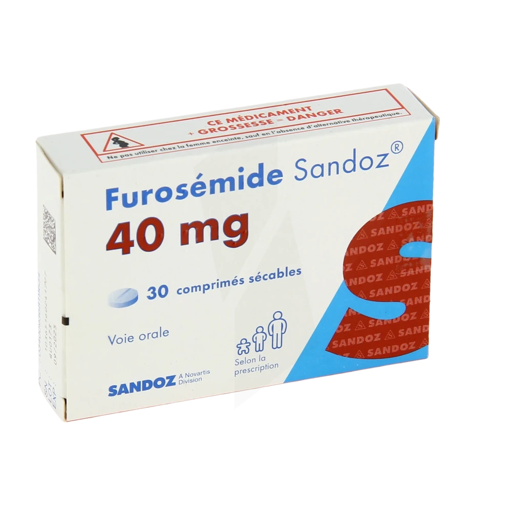 Furosemide Sandoz 40 Mg, Comprimé Sécable