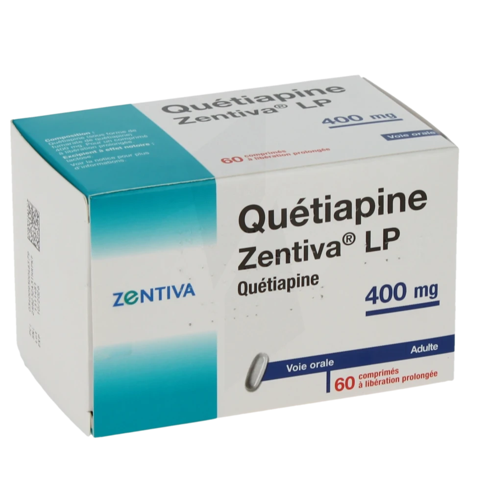 Quetiapine Zentiva Lp 400 Mg, Comprimé à Libération Prolongée