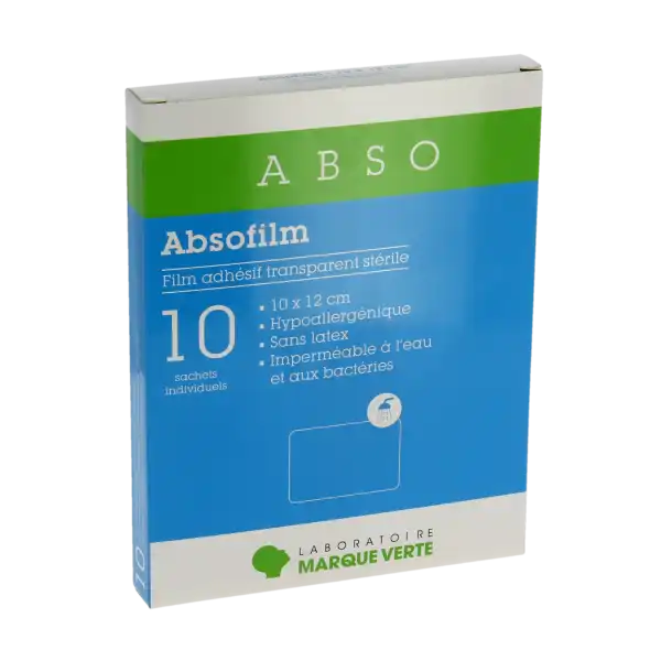 Absofilm Film Adhésif Stérile 10x12cm B/10