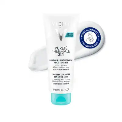 Vichy Pureté Thermale Démaquillant Intégral 3 En 1 Peaux Sensibles Tube/300ml à Miraumont