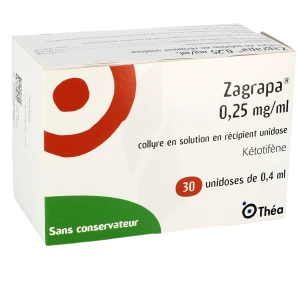 Zagrapa 0,25 Mg/ml, Collyre En Solution En Récipient Unidose