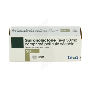 Spironolactone Teva 50 Mg, Comprimé Pelliculé Sécable