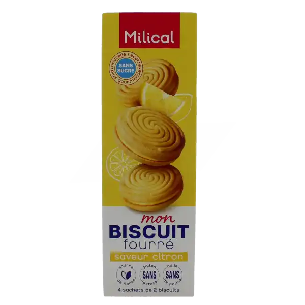 Milical Biscuit Fourré Citron 4 Sachets/2
