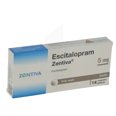 ESCITALOPRAM ZENTIVA 5 mg, comprimé pelliculé