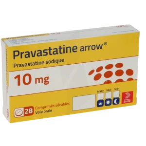 Pravastatine Arrow 10 Mg, Comprimé Sécable