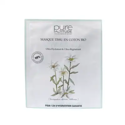 Pure Altitude Masque Tissu En Coton Bio à L'edelweiss 15ml à CAHORS