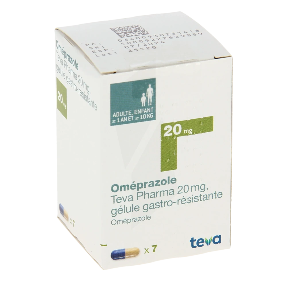 Omeprazole Teva Pharma 20 Mg, Gélule Gastro-résistante