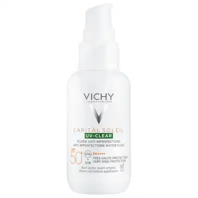 Vichy Capital Soleil Uv Clear Spf50+ Crème Fl Pompe/40ml à Ferney-Voltaire