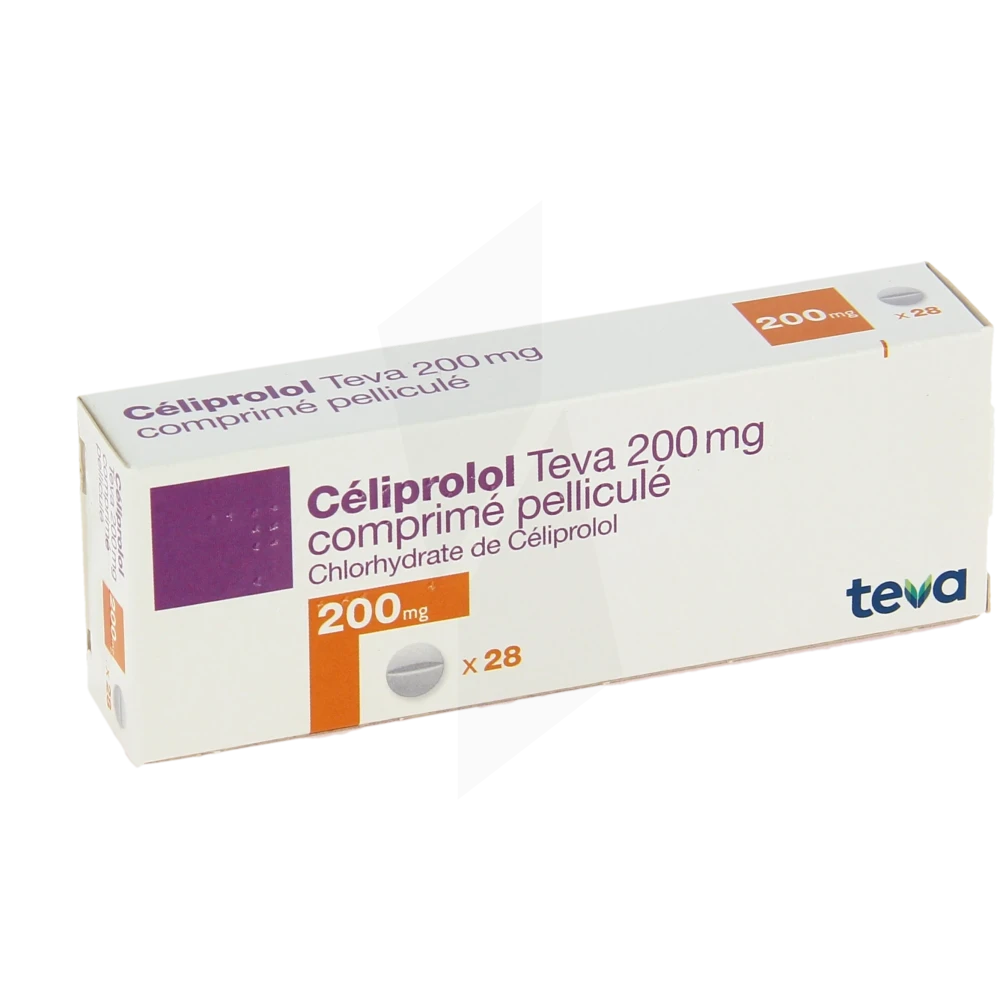 Celiprolol Teva 200 Mg, Comprimé Pelliculé
