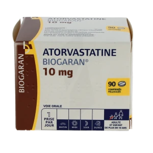 Atorvastatine Biogaran 10 Mg, Comprimé Pelliculé