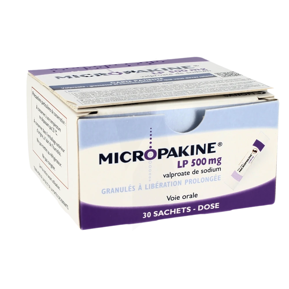 Micropakine L.p. 500 Mg, Granulés à Libération Prolongée En Sachet-dose