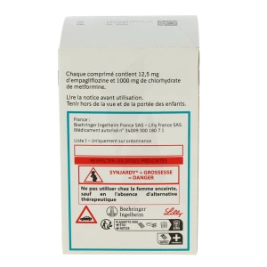 Synjardy 12,5 Mg/1000 Mg, Comprimé Pelliculé