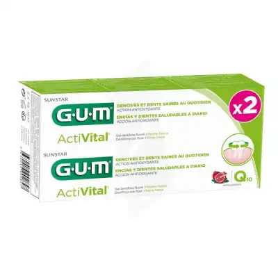 Gum Activital Gel Dentifrice Prévention 2t/75ml à CUISERY