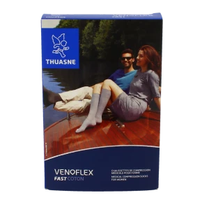 Thuasne Venoflex Fast 2 Chaussette Femme Irlandais Noir T2n