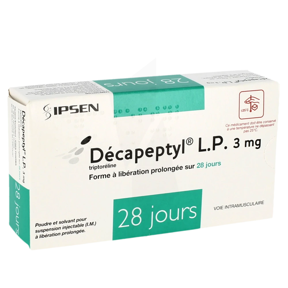 Decapeptyl L.p. 3 Mg, Poudre Et Solvant Pour Suspension Injectable (i.m.) Forme à Libération Prolongée Sur 28 Jours