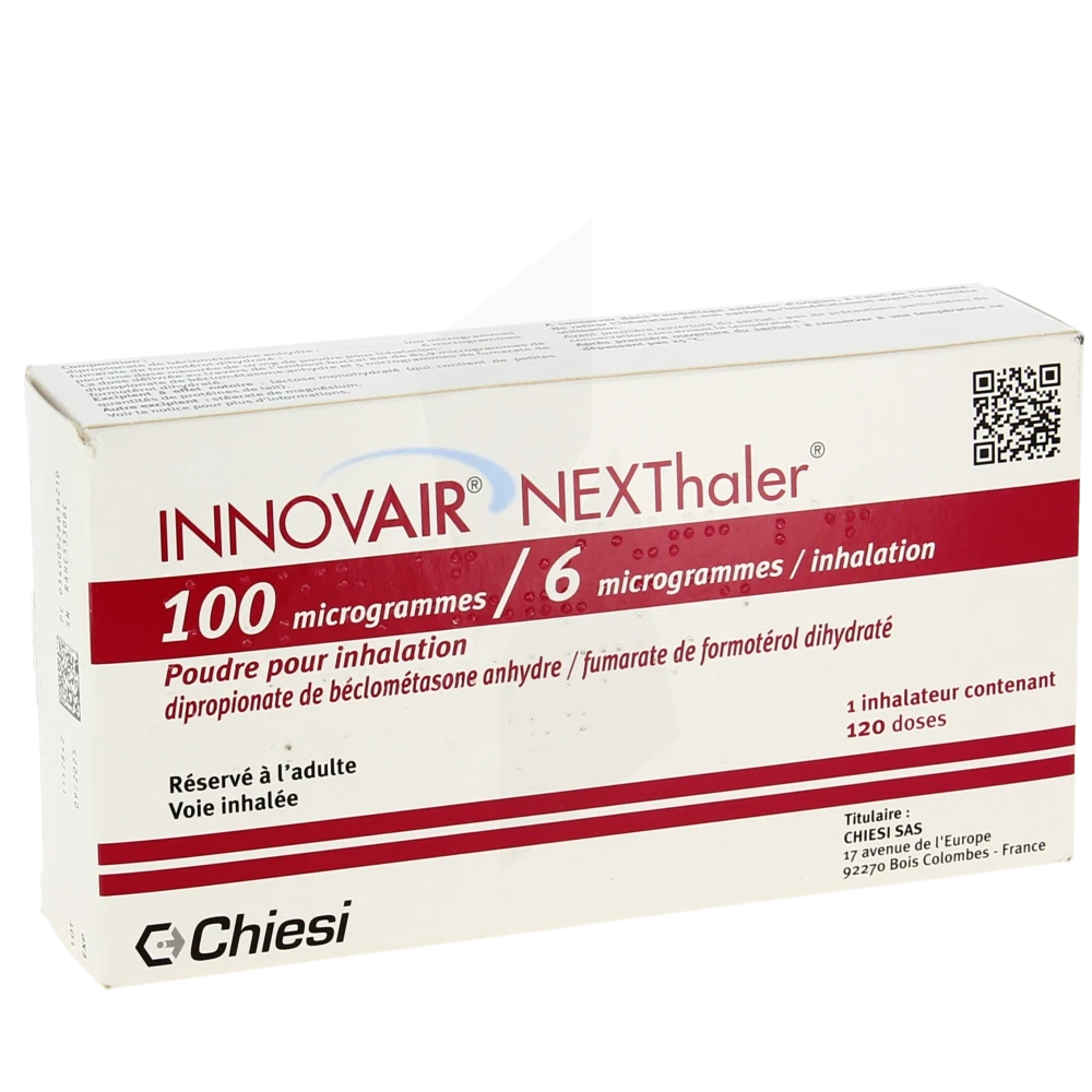 Innovair Nexthaler 100 Microgrammes/6 Microgrammes Par Inhalation, Poudre Pour Inhalation