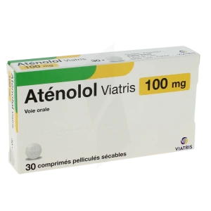 Atenolol Viatris 100 Mg, Comprimé Pelliculé Sécable