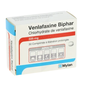 Venlafaxine Biphar 225 Mg, Comprimé à Libération Prolongée