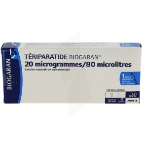 Teriparatide Biogaran 20 Microgrammes/80 Microlitres, Solution Injectable En Stylo Prérempli