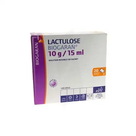 Lactulose Biogaran 10 G/15 Ml, Solution Buvable En Sachet