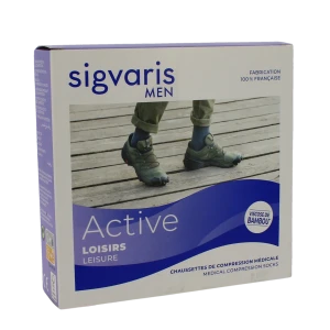 Sigvaris Active Loisirs New Chaussette Classe 2 Homme Noir Normal S