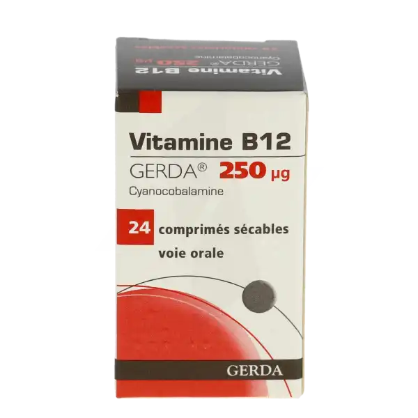 Vitamine B12 Gerda 250 Microgrammes, Comprimé Sécable