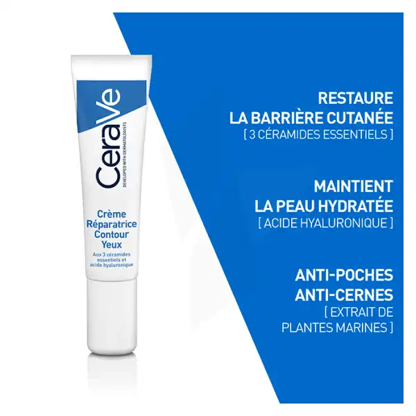 Cerave Crème Réparatrice Contour Des Yeux Tube/15ml