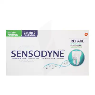 Sensodyne Répare & Protège Pâte Dentifrice Menthe Fraîche 2*75ml à CHAMPAGNOLE