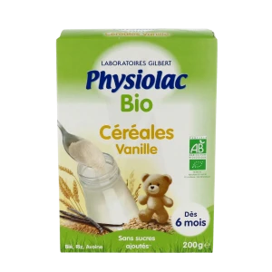 Physiolac Céréales Vanille Bio B/200g