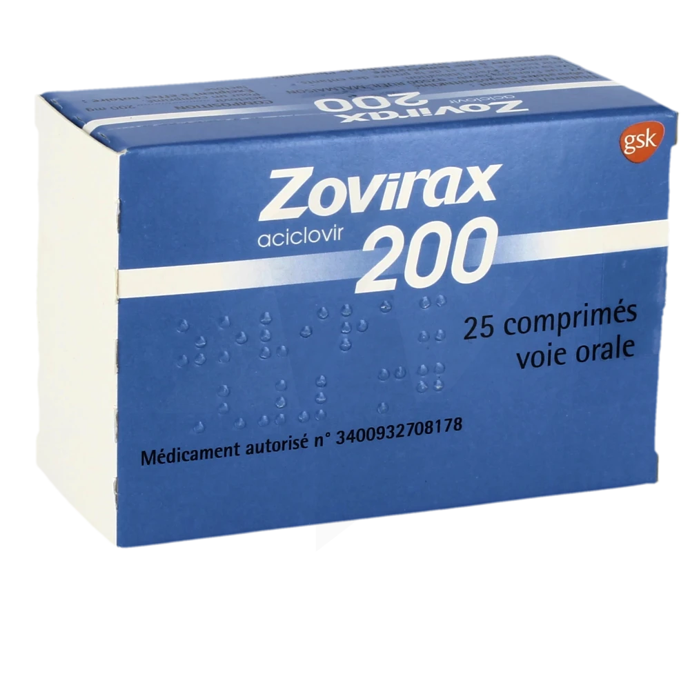 Zovirax 200 Mg, Comprimé