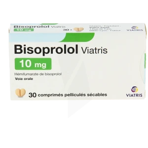 Bisoprolol Viatris 10 Mg, Comprimé Pelliculé Sécable