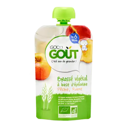 Good Goût Alimentation Infantile Brassé épeautre Pomme Pêche Gourde/90g à CHENÔVE