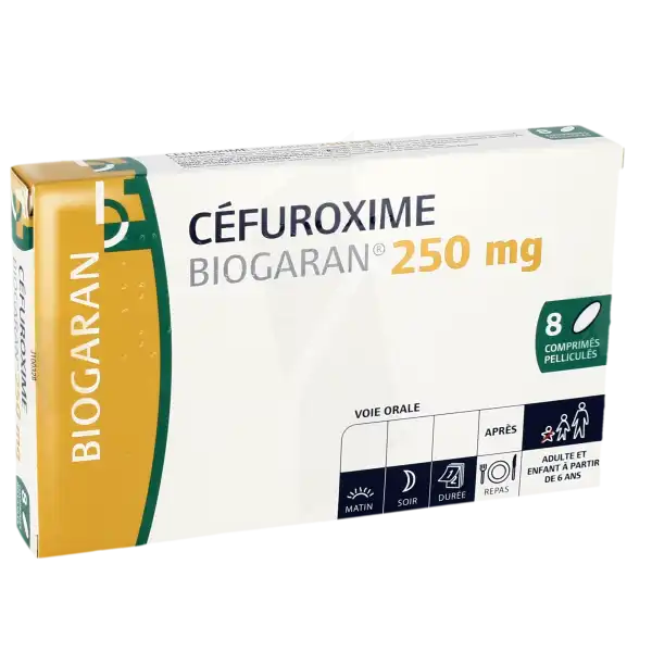 Cefuroxime Biogaran 250 Mg, Comprimé Pelliculé