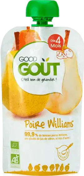 Good Goût Alimentation Infantile Poire Williams Gourde/120g
