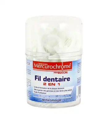 Mercurochrome Fil Dentaire Unitaire 2en1 x 50