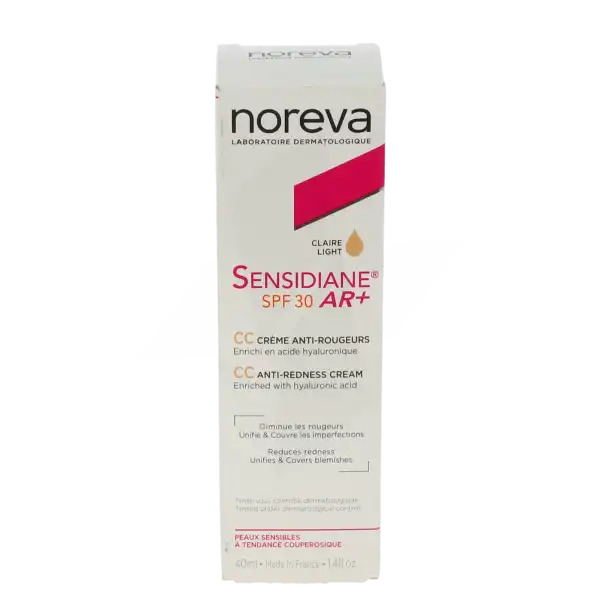 Noreva Sensidiane Ar+ Crème Cc Soin Anti-rougeur T/40ml