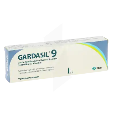 Gardasil 9, Suspension Injectable En Seringue Préremplie. Vaccin Papillomavirus Humain 9-valent (recombinant, Adsorbé) à CUISERY