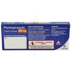 Pantoprazole Viatris Conseil 20 Mg, Comprimé Gastro-résistant