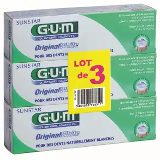 Gum Original White Pâte Dentifrice Blanchissant 3t/75ml à Poitiers