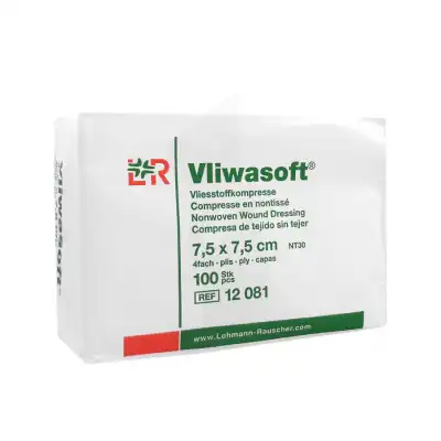 Vliwasoft Compresses en Non Tissées 30 - 7,5*7,5 Sachet/100