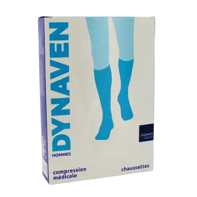 Sigvaris Dynaven Semi-opaque Fin Chaussette Classe 2 Homme Marine Long M à Hagetmau