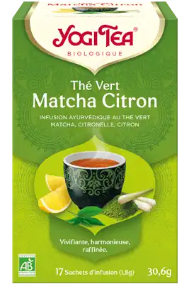 Yogi Tea Thé Vert Matcha Citron Bio 17 Sachets/1,8g à ST-ETIENNE-DE-TULMONT