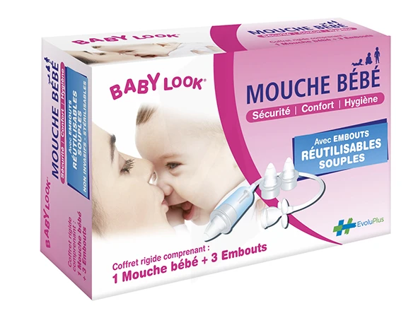 meSoigner - Baby Look® Mouche Bébé + 3 Embouts Réutilisables