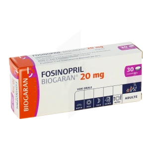 Fosinopril Biogaran 20 Mg, Comprimé