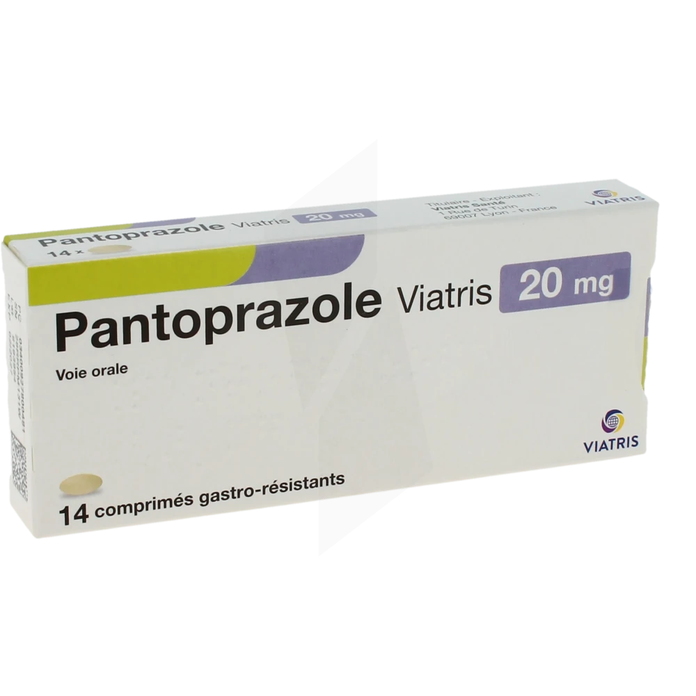 Pantoprazole Viatris 20 Mg, Comprimé Gastro-résistant