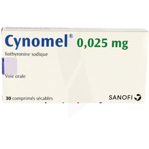 Cynomel 0,025 Mg, Comprimé Sécable