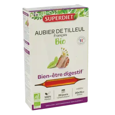 Superdiet Aubier De Tilleul Jus 20 Ampoules/10ml à VILLENEUVE-LOUBET