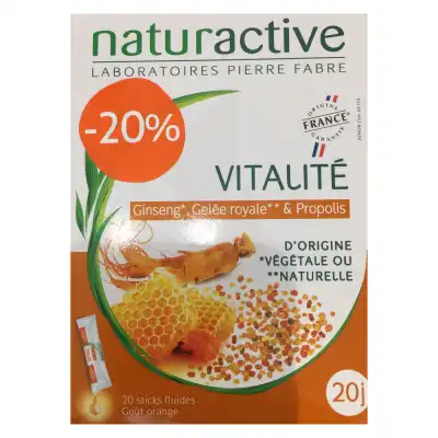 Naturactive Phytothérapie Fluides Vitalité Solution Buvable 20 Sticks/10ml* à VILLENEUVE-LOUBET