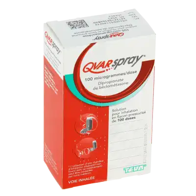 Qvarspray 100 Microgrammes/dose, Solution Pour Inhalation En Flacon Pressurisé à MONTEREAU-FAULT-YONNE